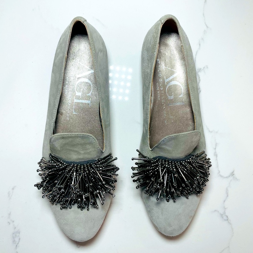 AGL Leather/Suede Loafer w/ Tassels - Picture 4 of 8